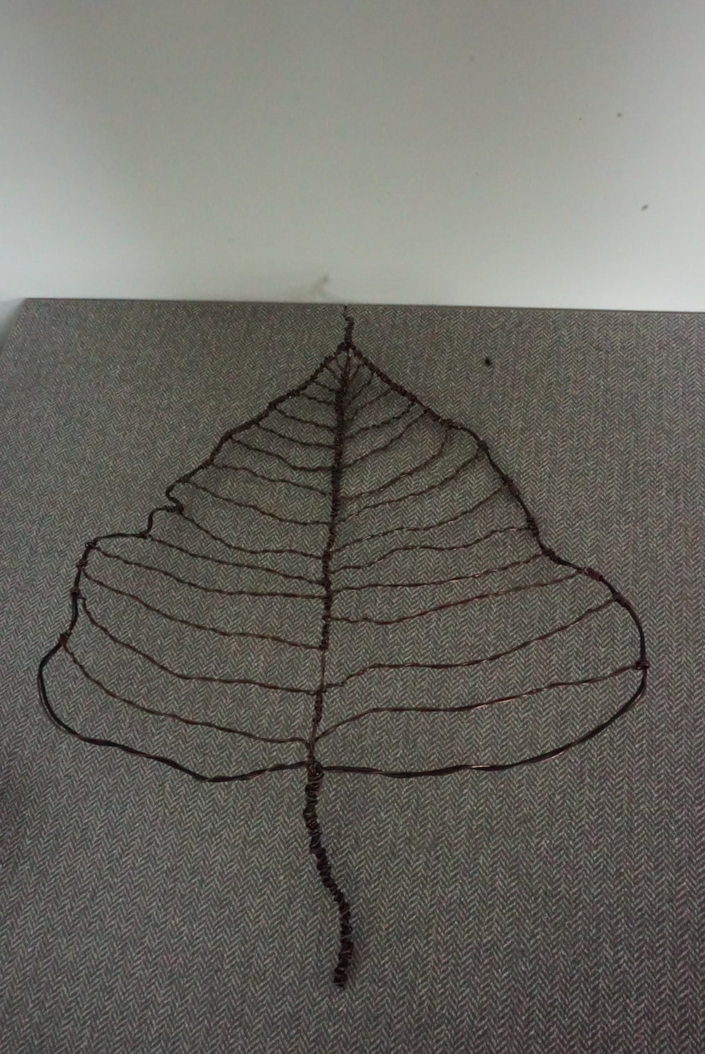 Handmade Bodhi Leaf Wire Art | Minimalist Skeleton Sculpture Thailand