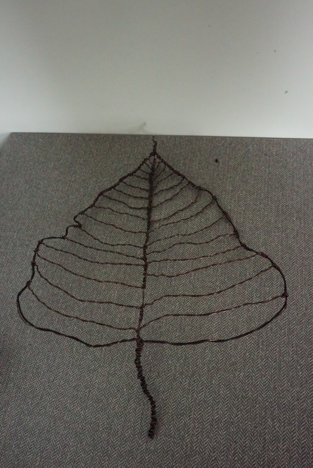 Handmade Bodhi Leaf Wire Art | Minimalist Skeleton Sculpture Thailand