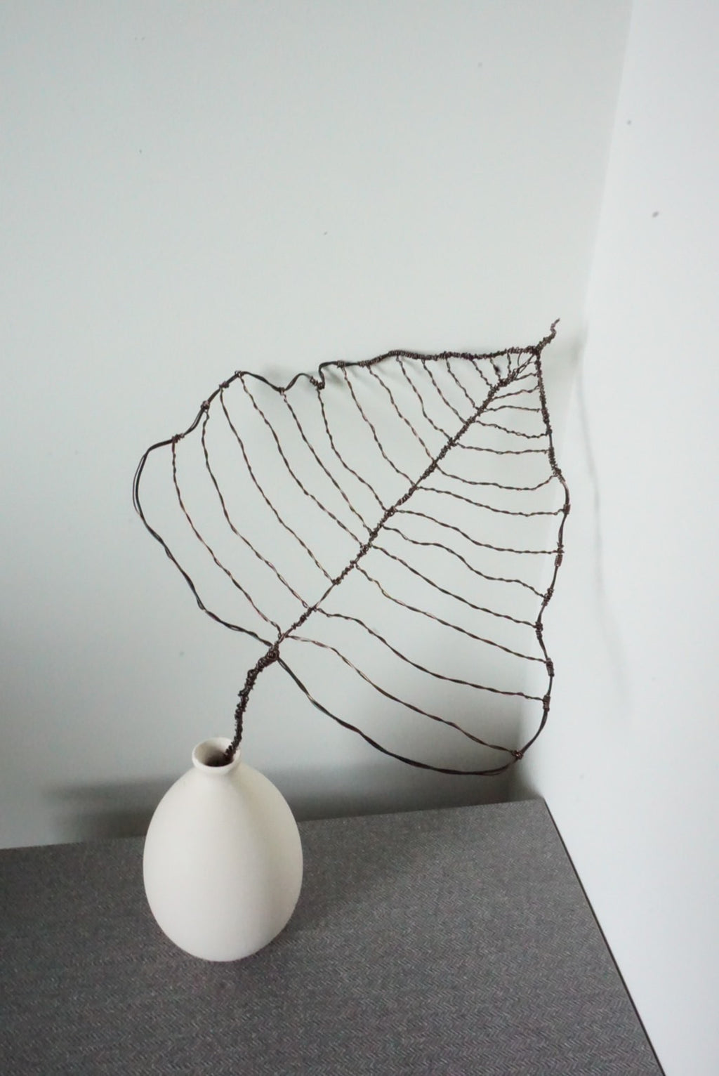 Handmade Bodhi Leaf Wire Art | Minimalist Skeleton Sculpture Thailand