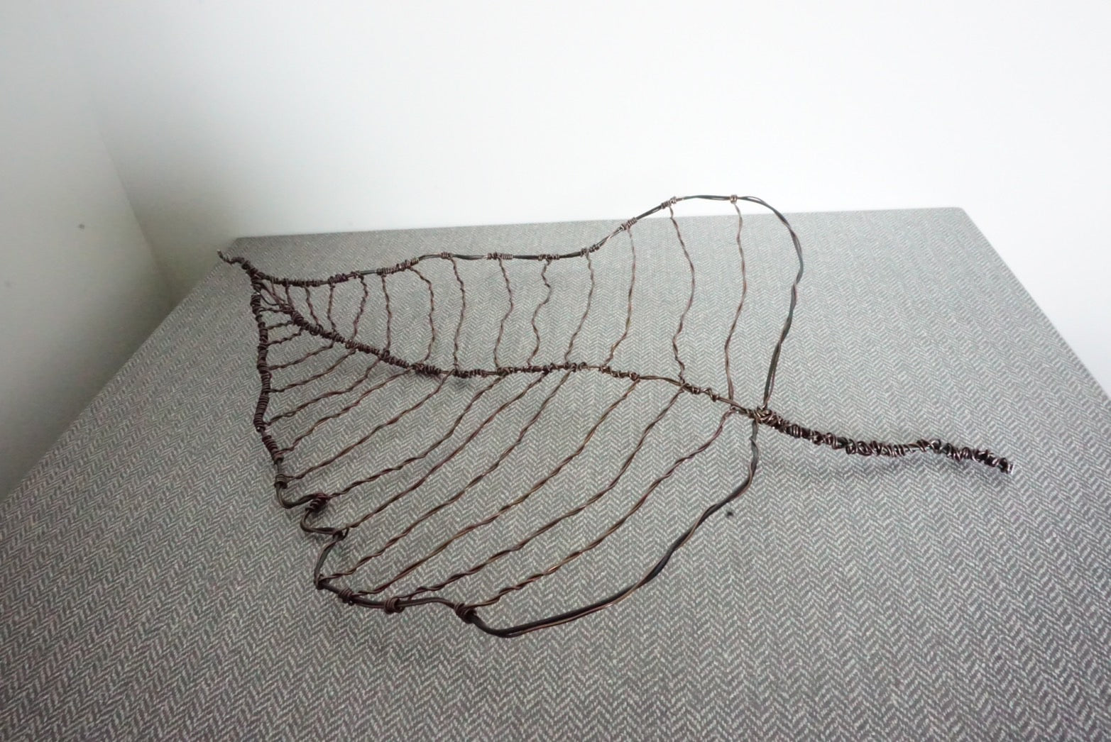 Handmade Bodhi Leaf Wire Art | Minimalist Skeleton Sculpture Thailand