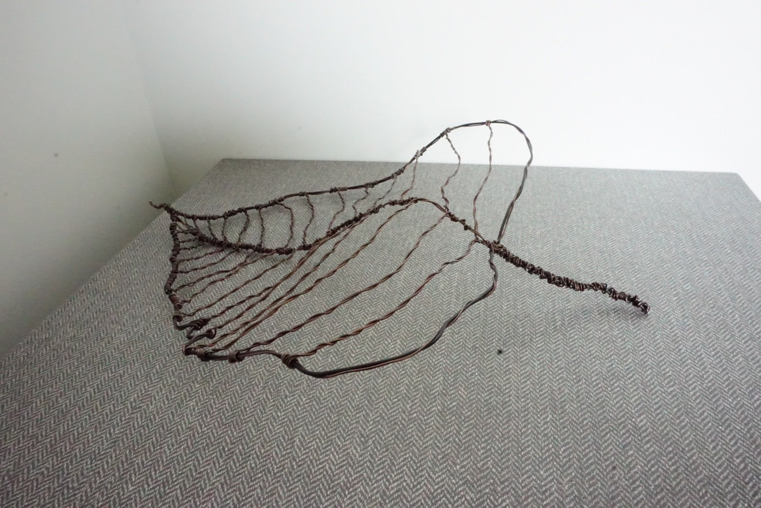 Handmade Bodhi Leaf Wire Art | Minimalist Skeleton Sculpture Thailand