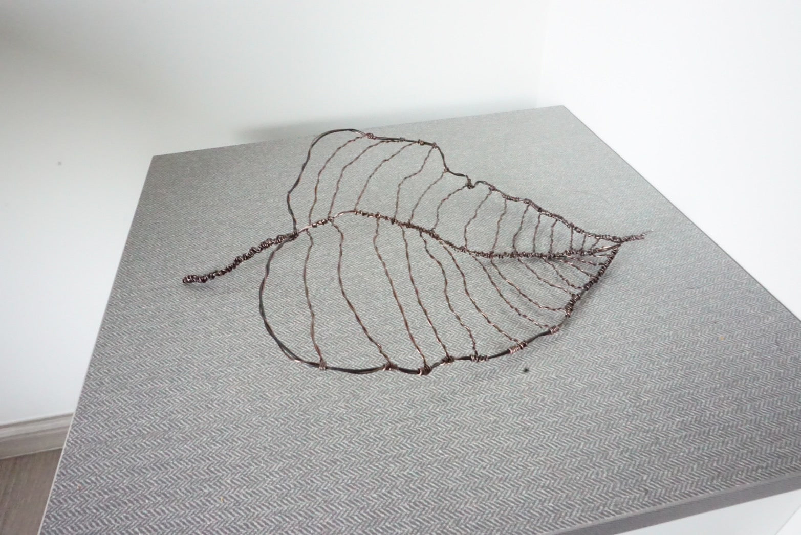 Handmade Bodhi Leaf Wire Art | Minimalist Skeleton Sculpture Thailand