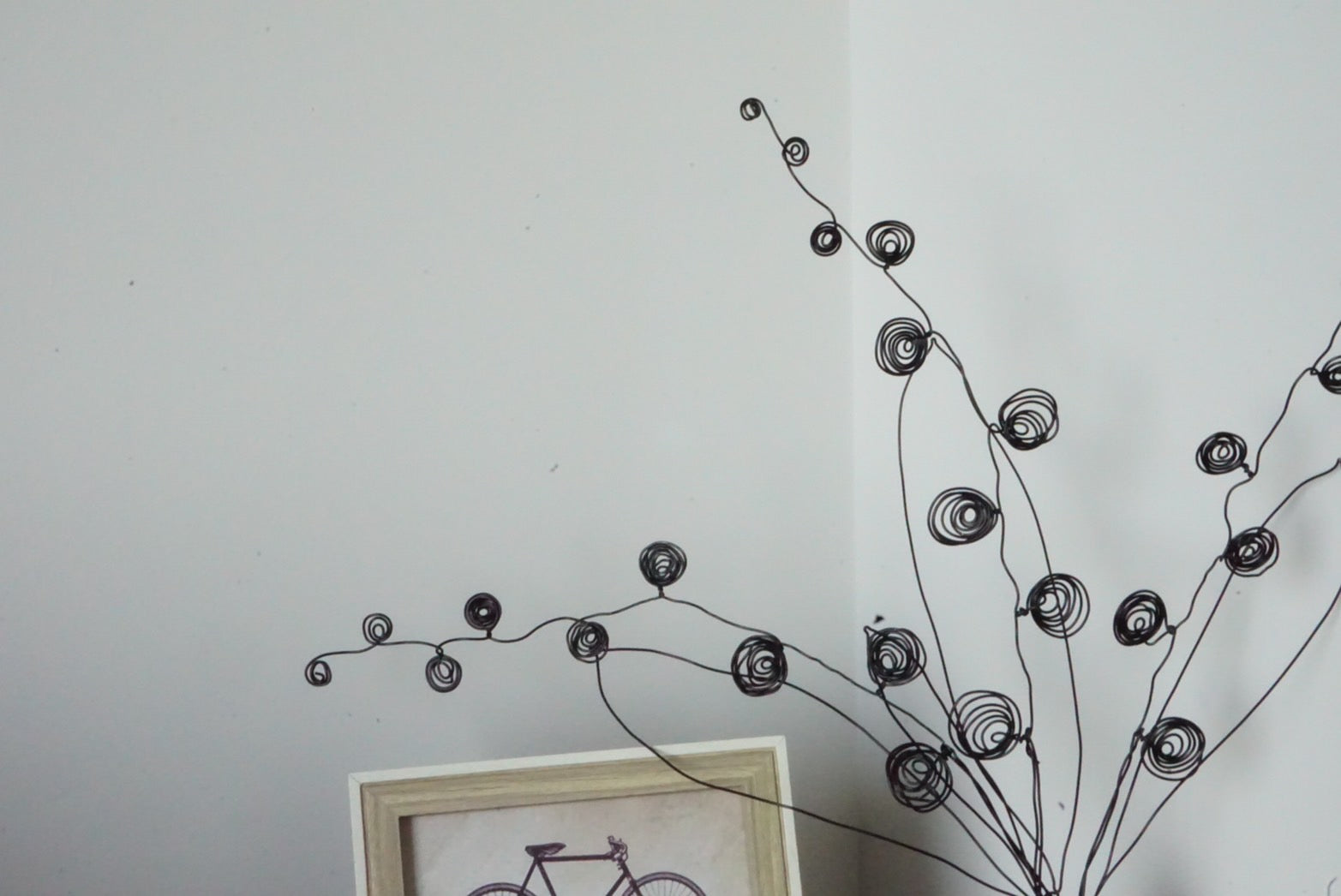 Handmade Black Wire Flower Set (3 Stems) | Modern Minimalist Decor Thailand