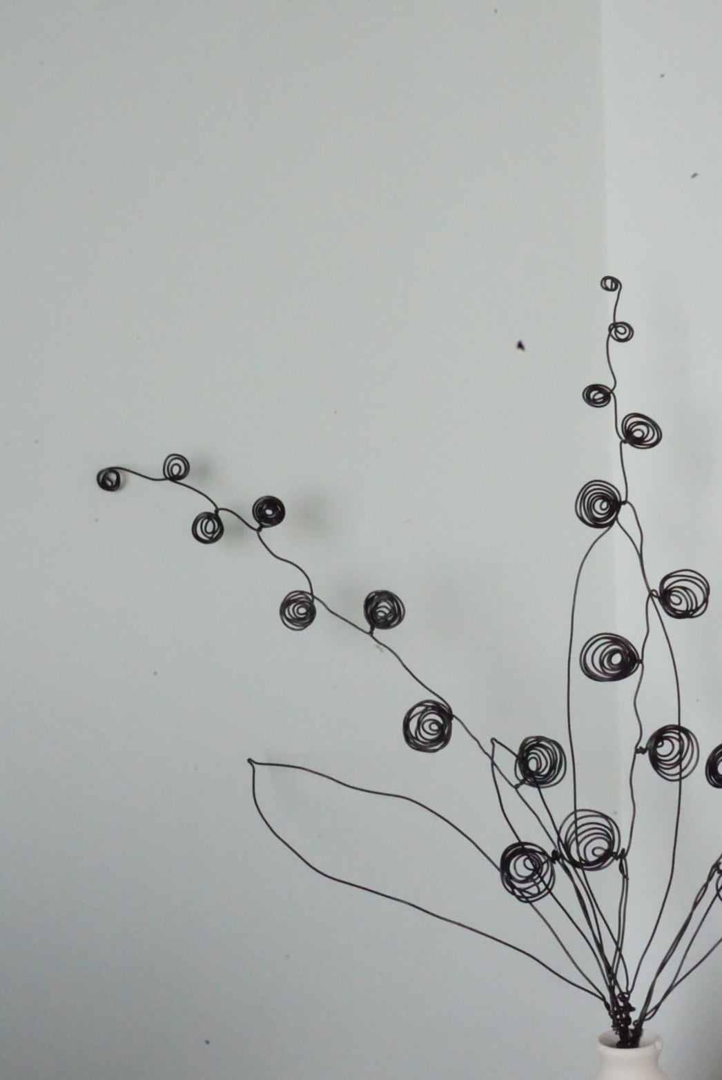 Handmade Black Wire Flower Set (3 Stems) | Modern Minimalist Decor Thailand