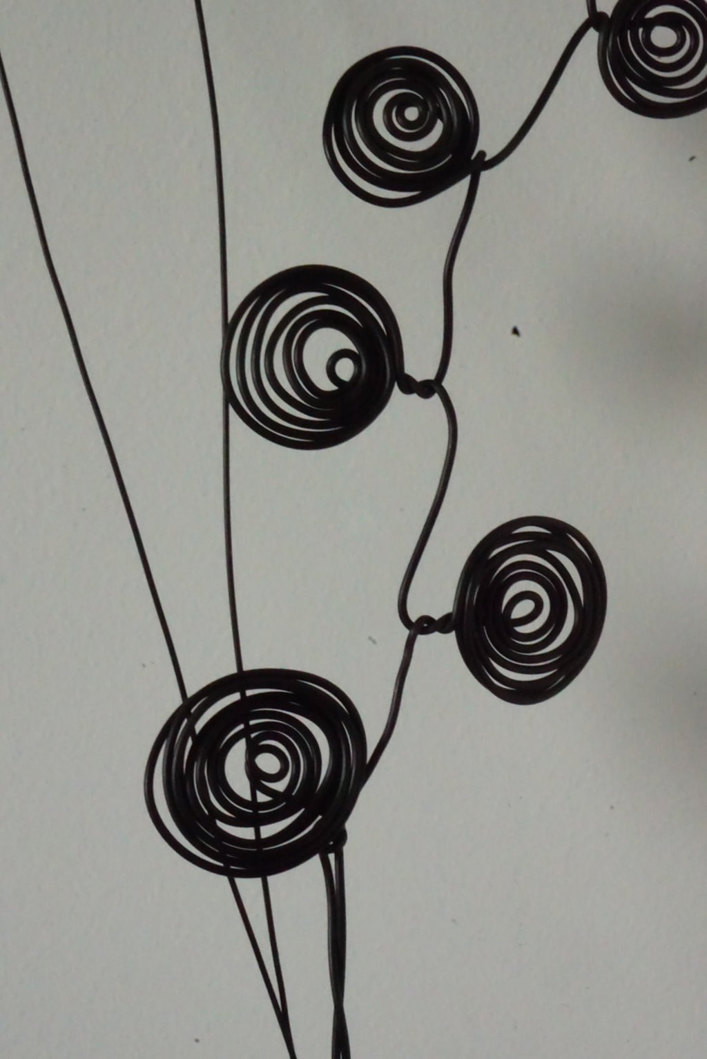 Handmade Black Wire Flower Art | Single Stem Minimalist Decor Thailand